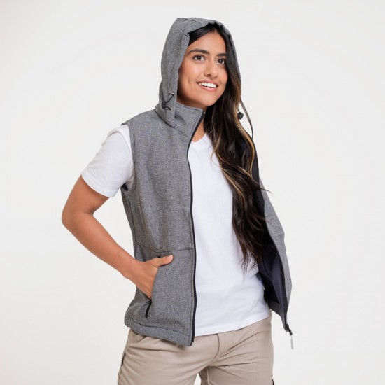 Chaleco Dama Neopreno Gris Melange