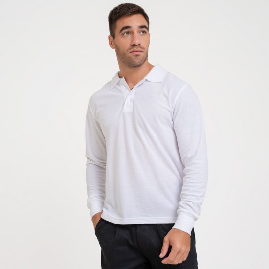 Remera Polo Ae Manga Larga Blanco Remera Polo Ae Manga Larga Blanco