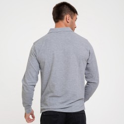 Remera Polo Ae Manga Larga Gris