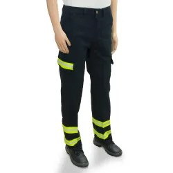 Pantalón Castor Cargo Azul Con Reflectivos