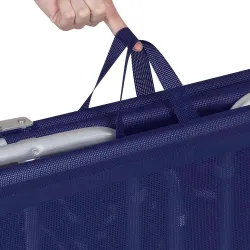 Reposera Plegable con almohada Azul -Aluminio