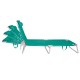 Reposera Plegable con almohada Turquesa-Aluminio