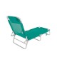 Reposera Plegable con almohada Turquesa-Aluminio