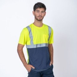 Camiseta SW Workwear C/Ref Amarillo/Azul Camiseta SW Workwear C/Ref Amarillo/Azul