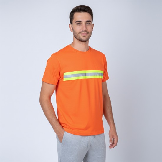 Camiseta SW Workwear con Reflectivo Naranja