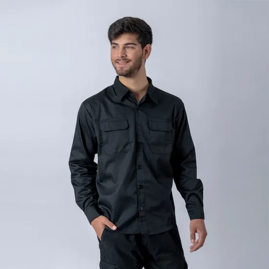 Camisa Manga Larga SW Workwear Negro