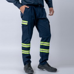 Pantalón Cargo SW Workwear con reflectivo Azul
