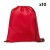 Bolsa Mochila 35x41cm Carnaby 10 Unidades Rojo