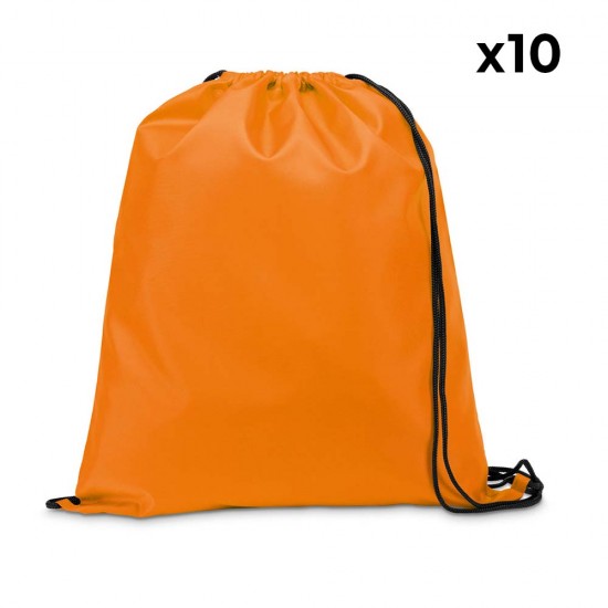 Bolsa Mochila 35x41cm Carnaby 10 Unidades Naranja