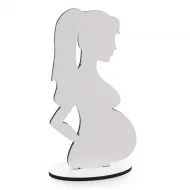 Adorno Embarazada Madera Cristal Sublimable 5 unidades.