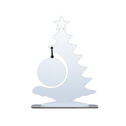 Adorno arbolito navideño sublimable Madera Cristal Adorno arbolito navideño sublimable Madera Cristal