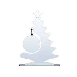 Adorno arbolito navideño sublimable Madera Cristal