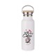 Botella Acero/Bambu 500ml Blanco