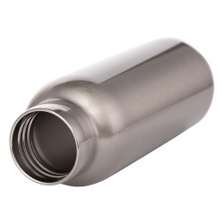 Botella Acero/Bambu 500ml Plata