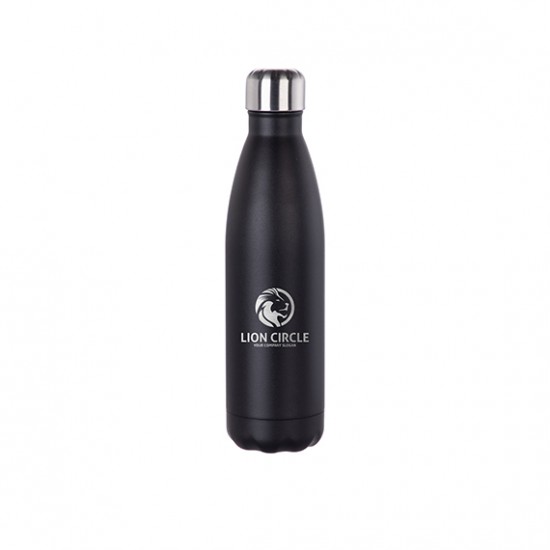 Botella Acero Grabable Negro 500ml