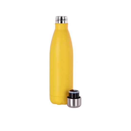 Botella Acero Grabable 500ml Amarillo