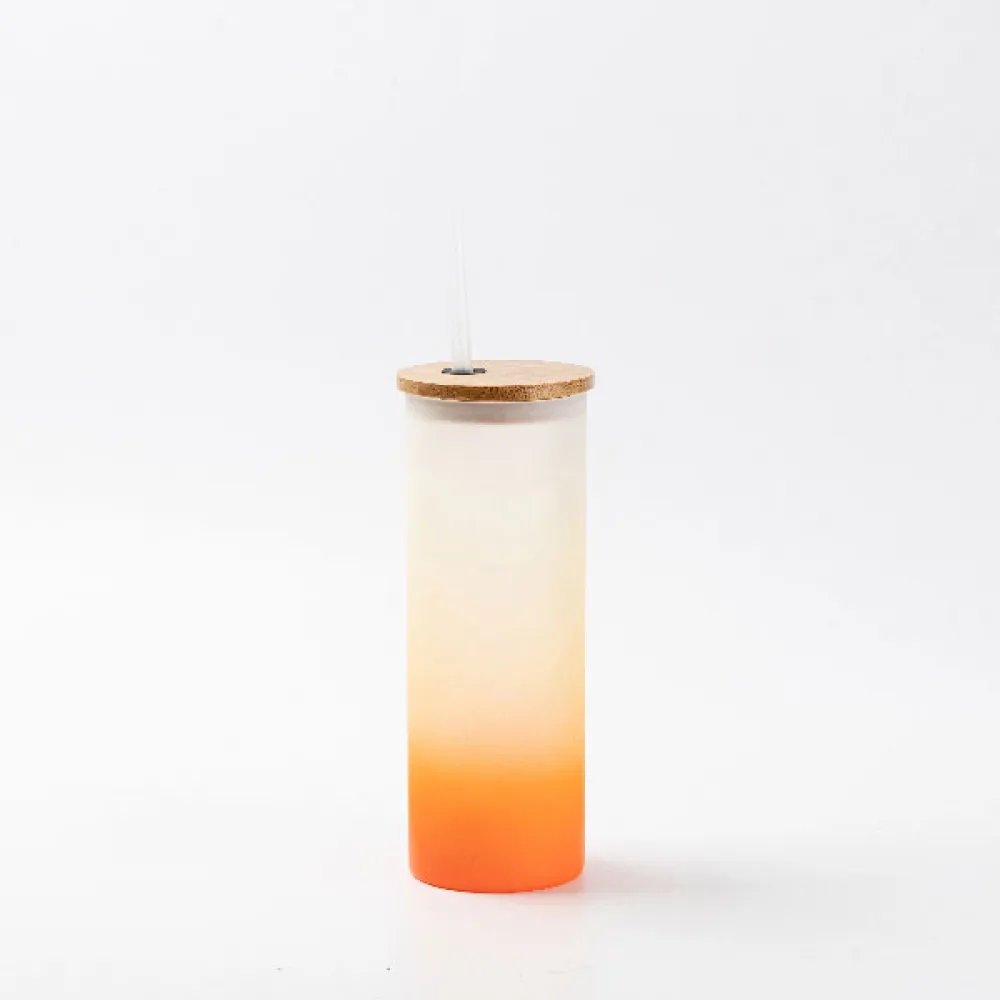 Vaso esmerilado sublimable 500ml Naranja