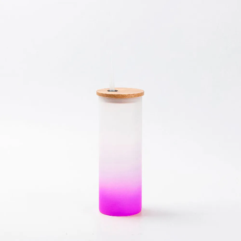 Vaso esmerilado sublimable 500ml Fucsia