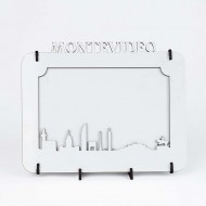 Cuadro Madera Cristal sub. c/marco p/colgar Montevideo 13x18cm