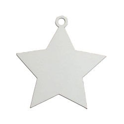 Adorno Madera Cristal sublimable estrella navideña x5 unidades Adorno Madera Cristal sublimable estrella navideña x5 unidades