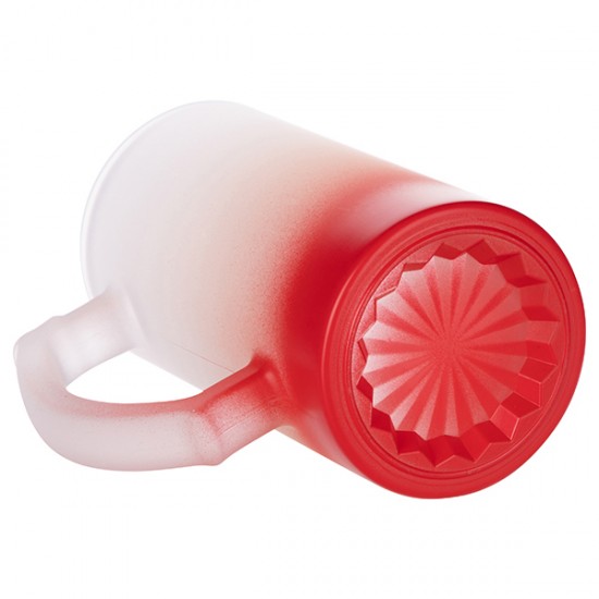 Jarra Cervecera 16oz Esmerilada Neon Rojo