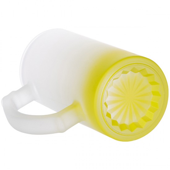 Jarra Cervecera 16oz Esmerilada Neon Amarillo