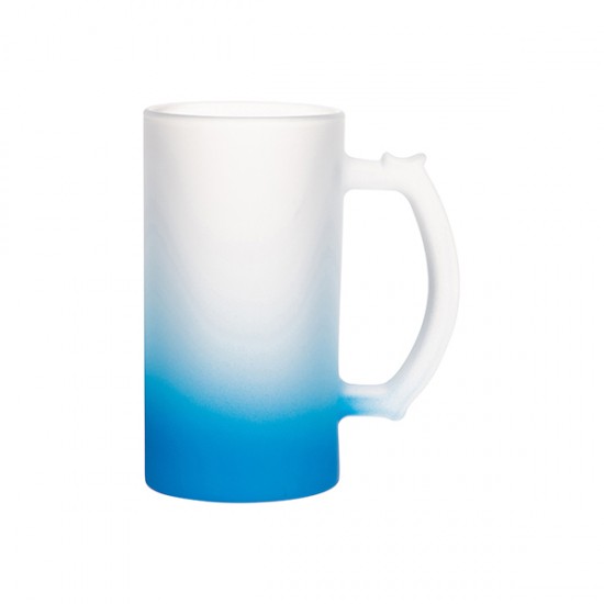 Jarra Cervecera 16oz Esmerilada Neon Celeste