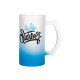 Jarra Cervecera 16oz Esmerilada Neon Celeste