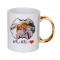 Jarro sublimable asa dorada 11oz