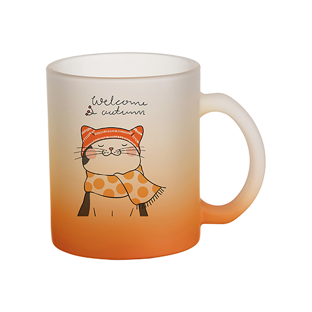 Jarro 11oz Esmerilado Neon Naranja