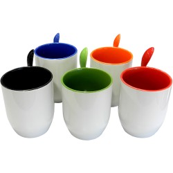 Jarro sublimable con cuchara de color Jarro sublimable con cuchara de color