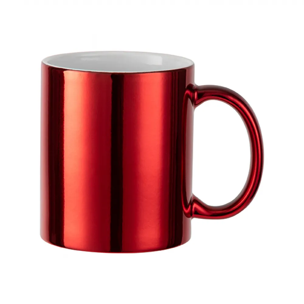 Jarro sublimable chapado rojo 11oz