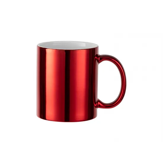 Jarro sublimable chapado rojo 11oz