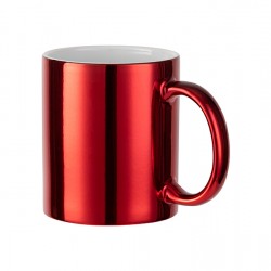 Jarro sublimable chapado rojo 11oz