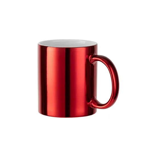 Jarro sublimable chapado rojo 11oz