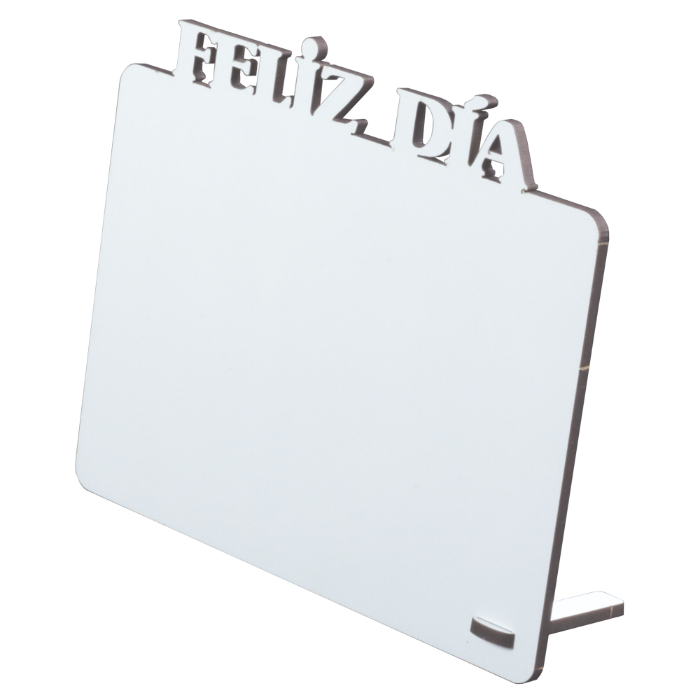 Porta retrato Madera Cristal sub. Feliz Día 12,5x15cm 5 unidades