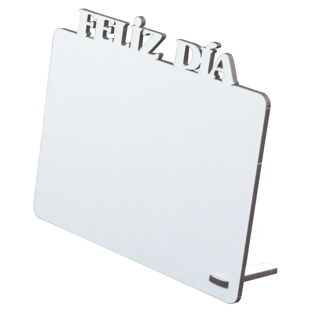 Porta retrato Madera Cristal sub. Feliz Día 12,5x15cm 5 unidades