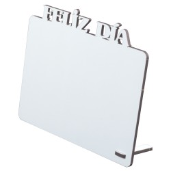 Porta retrato Madera Cristal sub. Feliz Día 12,5x15cm 5 unidades