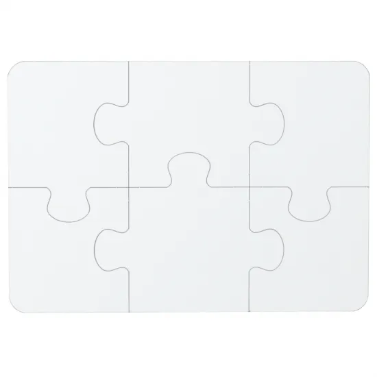 Puzzle Madera Cristal sub. 6 piezas 14x20cm 5 unidades