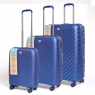 Set Valijas Polipropileno Premium 20" 24" 28" Azul