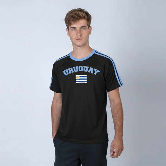 Camiseta Bandera Uy Negro