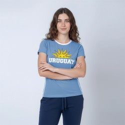 Camiseta Dama Sol Uy Celeste