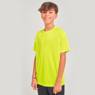 Camiseta Dry Kids Amarillo Fluo