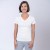 Camiseta Dama V Blanca Spandex