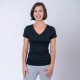 Camiseta Dama V Negra Spandex