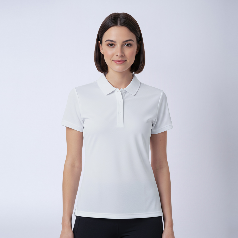 Remera Polo Dry Dama Blanco