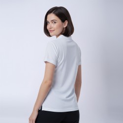 Remera Polo Dry Dama Blanco