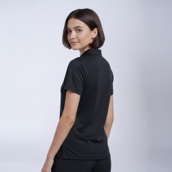 Remera Polo Dry Dama Negro