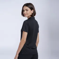 Remera Polo Dry Dama Negro