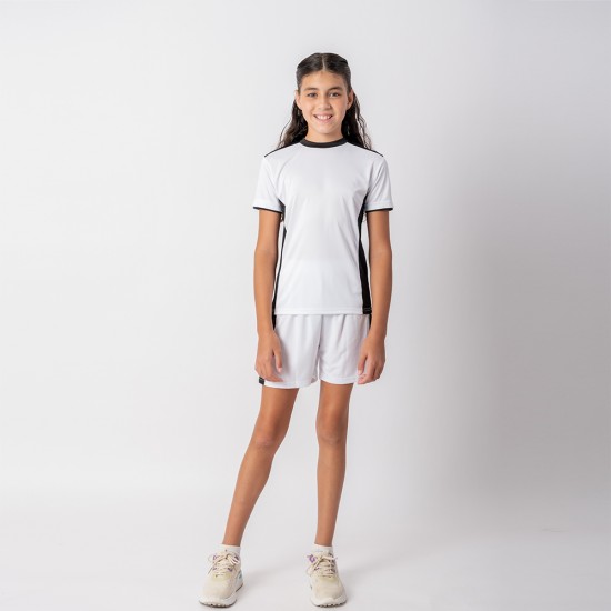 Conjunto Futbol Niño Blanco/Negro